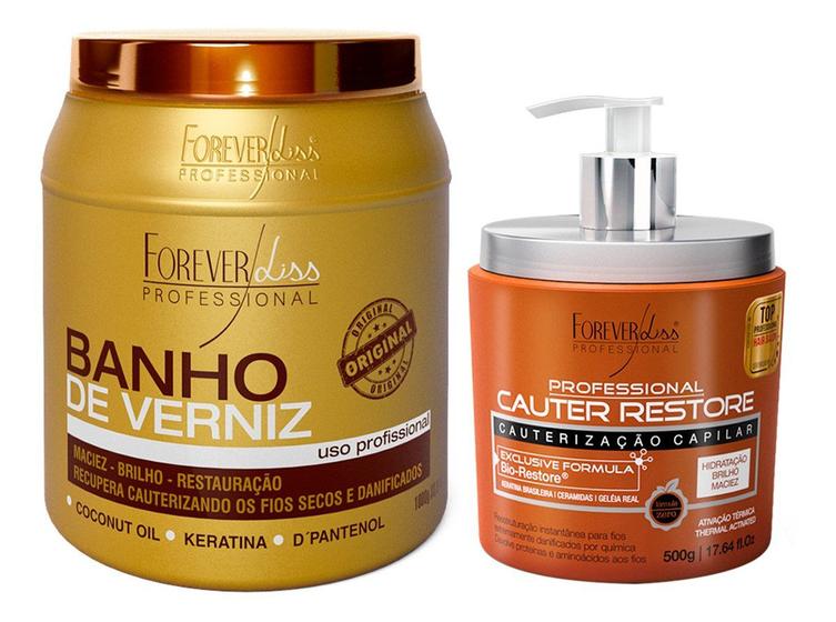 Imagem de Forever Liss Cauter Restore + Máscara Banho De Verniz 1000g