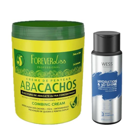 Imagem de Forever Liss Creme Abacachos 950g + Wess Nano Passo 3 - 250ml