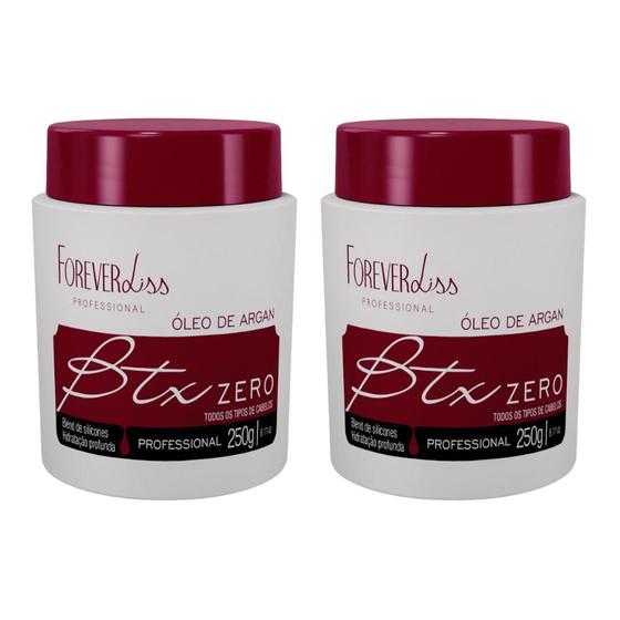 Imagem de Forever Liss Kit Btx Argan 2x Máscara Volume Zero Argan Oil 250g