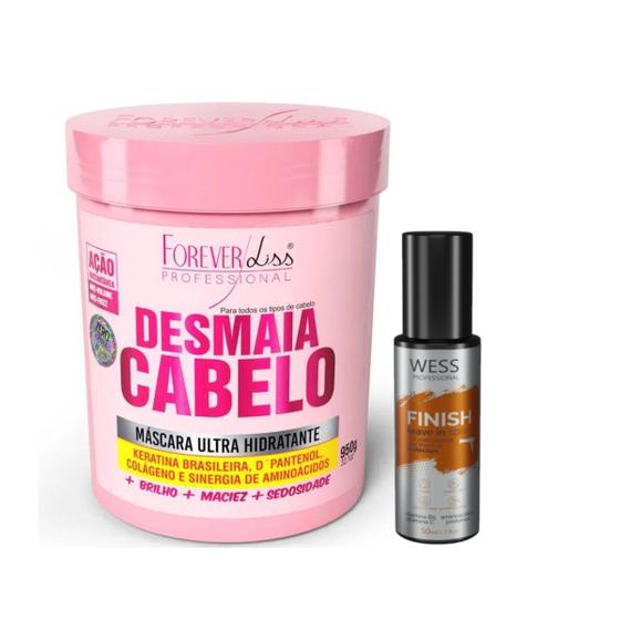 Imagem de Forever Liss Mascara Desmaia Cabelo 950g + Wess Finish 50ml