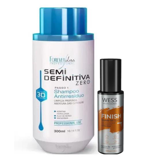 Imagem de Forever Liss Semi Definitiva Shampoo300ml + Wess Finish 50ml