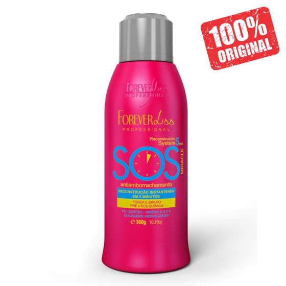 Imagem de Forever Liss SOS Antiemborrachamento Reconstrutor Miracle 330ml reparador hidratação cabelos cachos