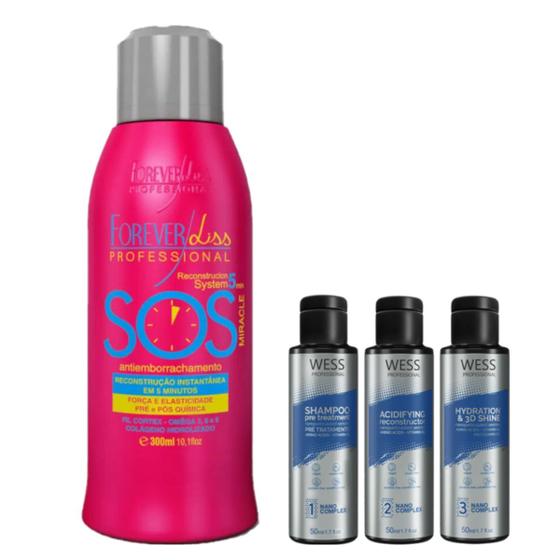 Imagem de Forever Liss SOS Reconstrutor + Wess Kit Nano Sel. 50ml