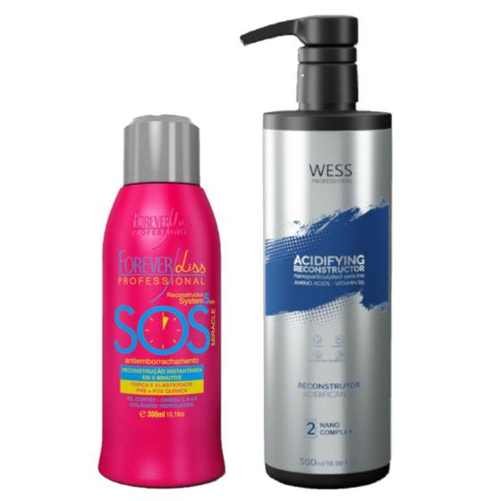 Imagem de Forever Liss SOS Reconstrutor + Wess Nano Passo 2 - 500ml