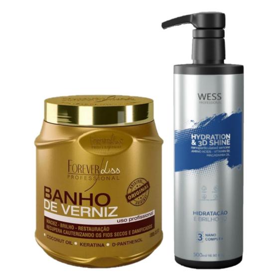 Imagem de Forever Mask Banho de Verniz 1Kg + Wess Nano Passo 3 - 500ml