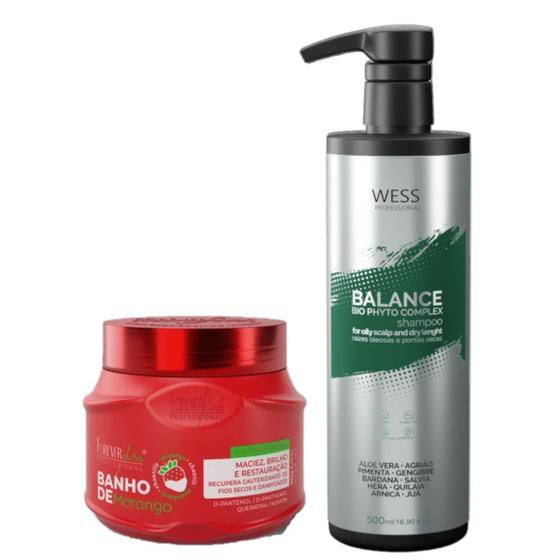 Imagem de Forever Mask de Morango 250g + Wess Balance Shampoo500ml