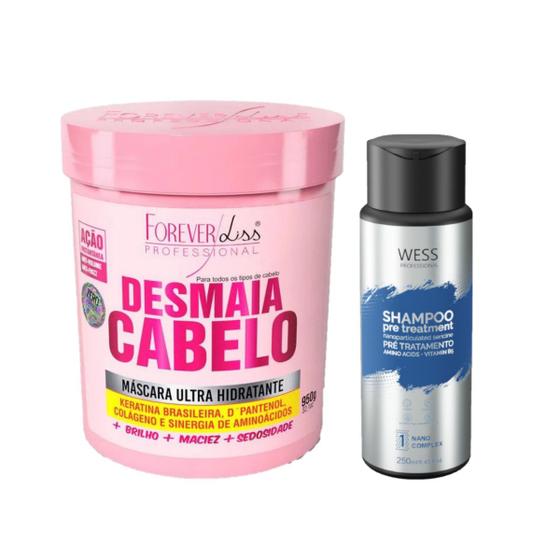 Imagem de Forever Mask Desmaia Cabelo 950g + Wess Nano Passo 1 - 250ml