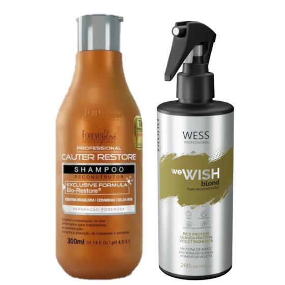 Imagem de Forever Sh Cauter Restore 300g + Wess We Wish Blond 260ml