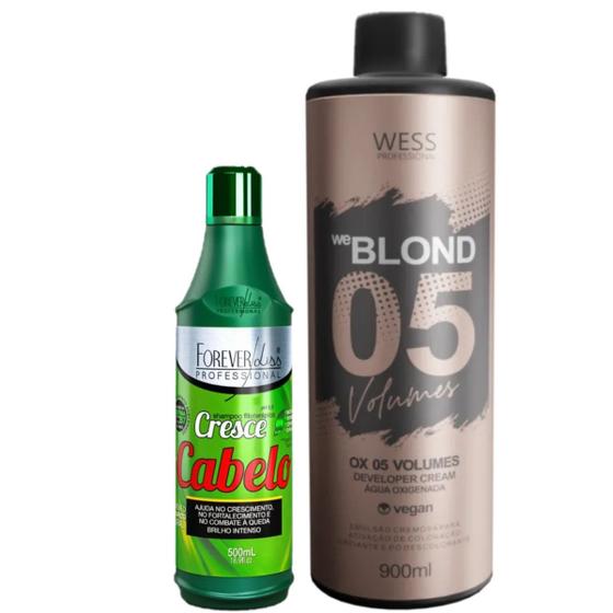 Imagem de Forever Sh Cresce Cabelo 500ml + Wess OX 5 Vol. 900ml
