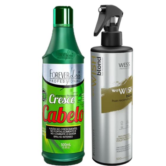 Imagem de Forever Sh Cresce Cabelo 500ml + Wess We Wish Blond 500ml