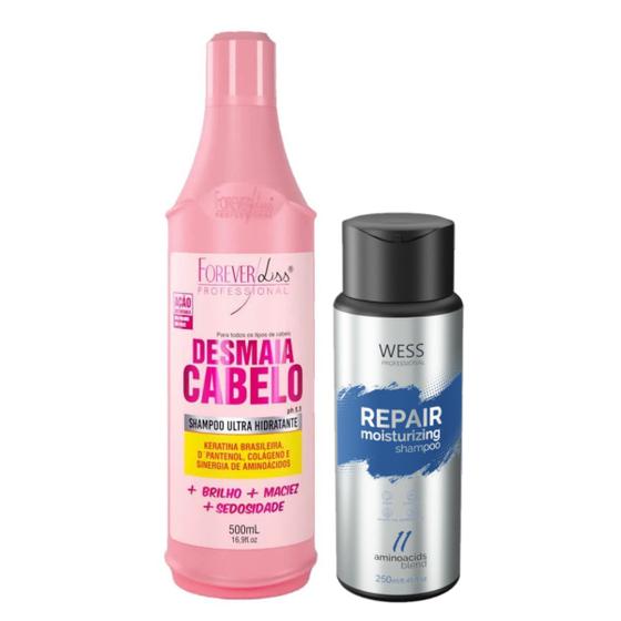 Imagem de Forever Sh Desmaia Cabelo 500ml + Wess Shampoo Repair 250ml