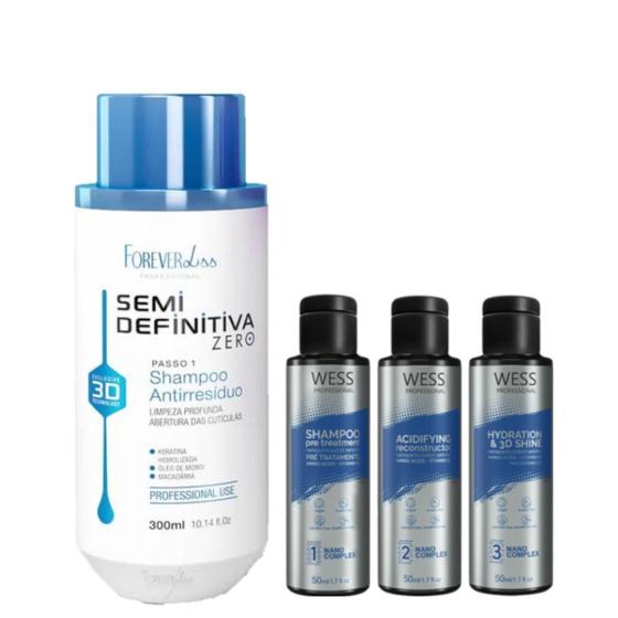 Imagem de Forever Sh SemiDefinitiva 300ml + Wess Kit Nano Sel. 50ml