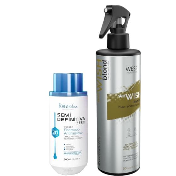 Imagem de Forever Sh SemiDefinitiva 300ml + Wess We Wish Blond 500ml