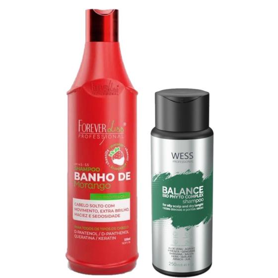 Imagem de Forever Shampoo de Morango 500ml + Wess Balance Shampoo250ml