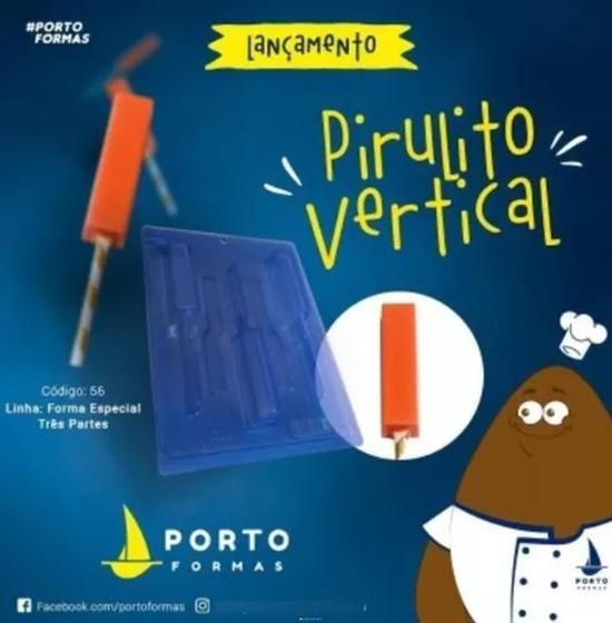 Imagem de Forma 03 Partes para chocolate Pirulito Vertical Porto Formas 56