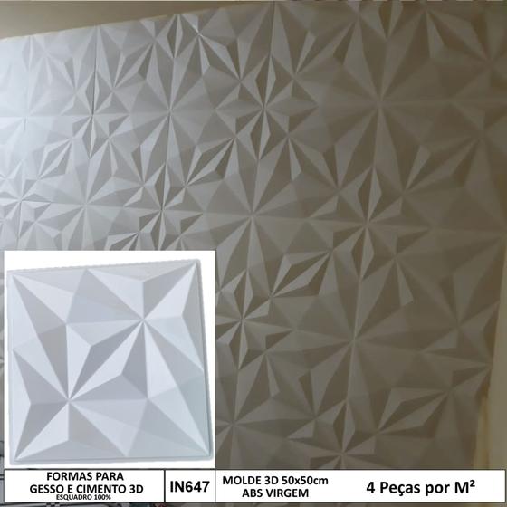 Imagem de Forma 3d Criselda 50x50cm ABS 2mm Molde para cimento/gesso/concreto IN647