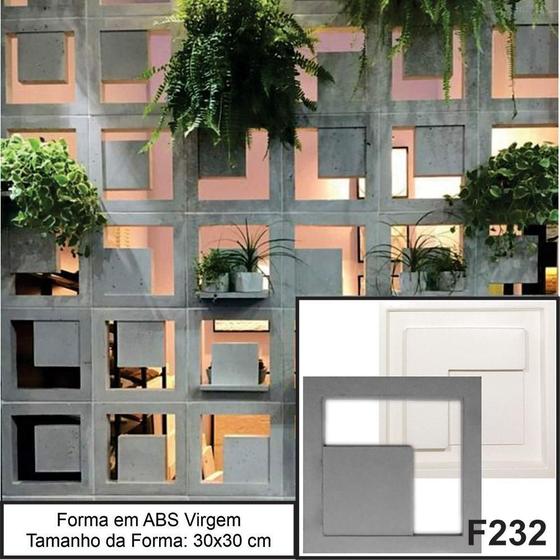Forma 3D F232 Cobogó, Dupla Face, Abs 2 Mm 30X30, Cimenticio - Casa ...