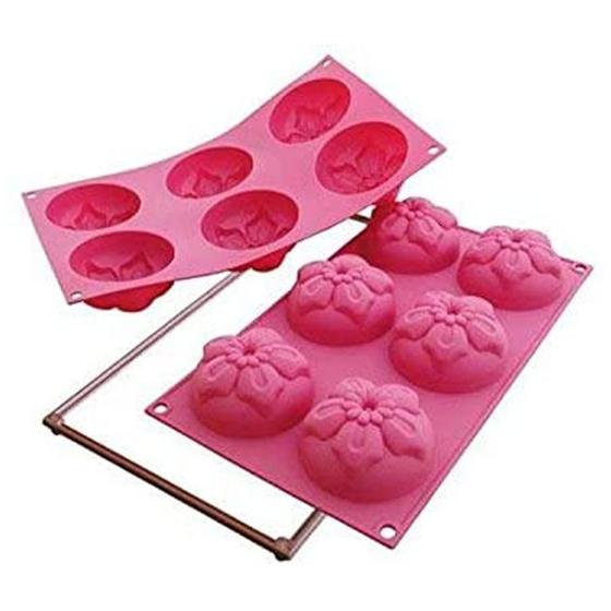 Imagem de Forma 6 Moldes Doce Sobremesa Confeitaria Silicone Silikomart