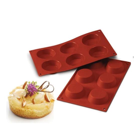 Imagem de Forma 6 Moldes Tartelleta Sobremesa Silicone Silikomart