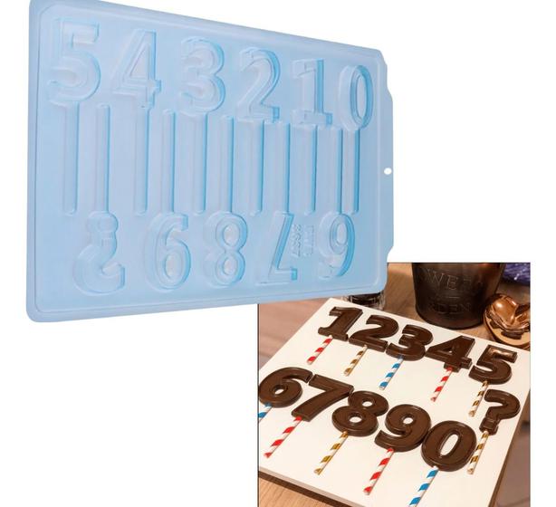 Imagem de Forma Acetato Velas Numeros Chocolate Bwb Confeitaria 3637