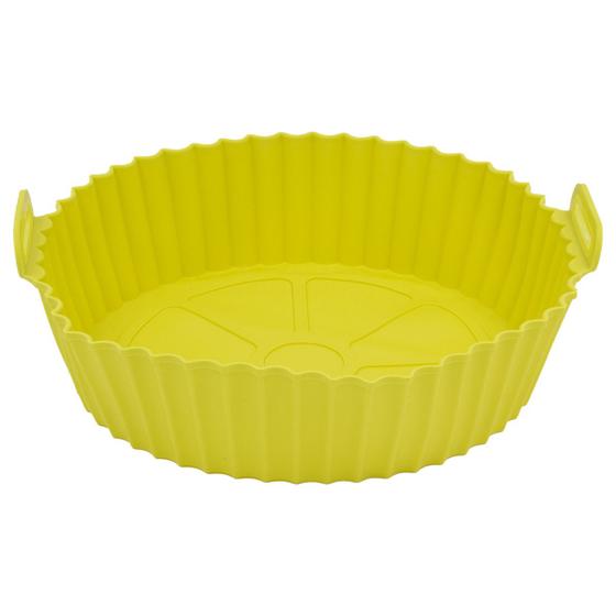 Imagem de Forma Air Fryer Silicone Antiaderente Reutilizável Para Fritadeira Microondas Assadeira Forno Bandeja Cesta Cestinha Forminha