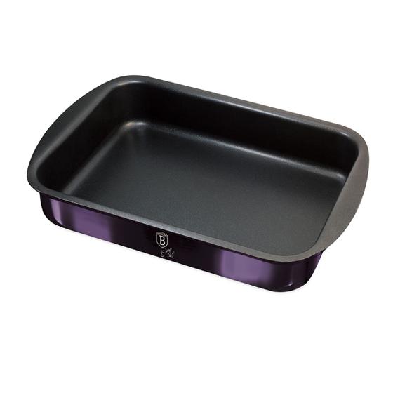 Imagem de Forma Assadeira Antiaderente Tripla Camada de Marmore 27x35cm Purple Berlinger Haus Bolos Tortas Assados Cozinha Forno Fogão