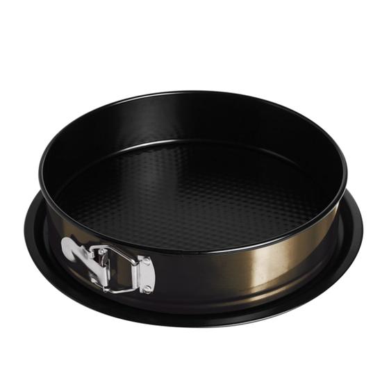 Imagem de Forma Assadeira com Fundo Removível Revestimento Titânico 26cm Shiny Black Berlinger Haus Preparo Receitas Bolos Tortas Utensílios Cozinha