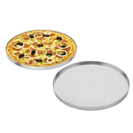 Forma assadeira de alumínio redonda para pizzas e massas 30 Menor preço em Forma assadeira de alumínio redonda para pizzas e massas 30