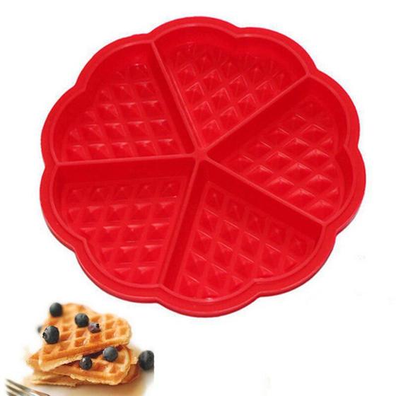 Imagem de Forma Assadeira De Silicone Para Waffles Coração