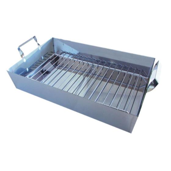 Forma Assadeira em Aço Inox 50 Cm Num 4 com grade Menor preço em Forma Assadeira em Aço Inox 50 Cm Num 4 com grade