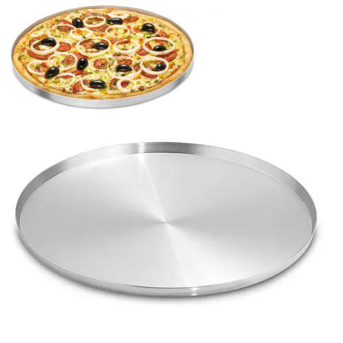 Imagem de Forma Assadeira Redonda Pizza Aluminio 35cm Com Borda Jolly