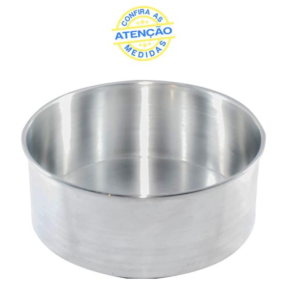 Imagem de Forma Bolo Assadeira Reta Redonda Alta N 18 Aluminio - Global Alumínio