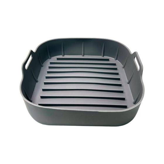 Imagem de Forma Cesta Quadrada de Silicone Air Fryer Fritadeira 20 cm