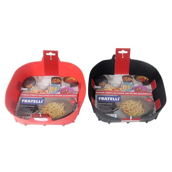 Forma Cesto de Silicone para Air Fryer Fratelli Quadrada - Item Sortido Menor preço em Forma Cesto de Silicone para Air Fryer Fratelli Quadrada - Item Sortido