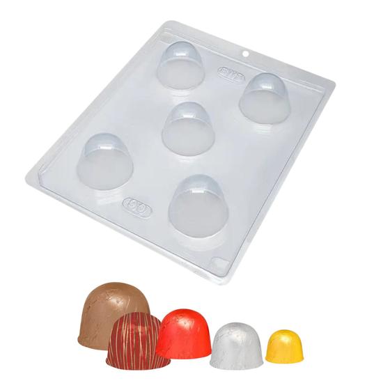 Imagem de Forma com 5 cavidades p/ Trufa Grande de Chocolate - 1 un