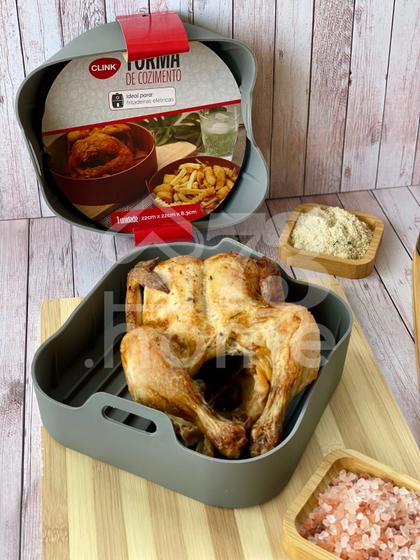 Forma cozimento quadrada fritadeira eletrica air fryer silicone 20,5cm Menor preço em Forma cozimento quadrada fritadeira eletrica air fryer silicone 20,5cm