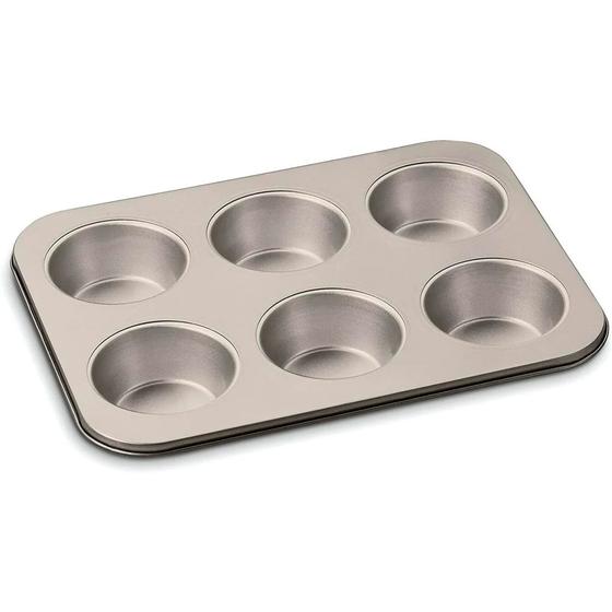 Imagem de Forma cuisinart para 6 cupcakes em aço carbono antiaderente bronze amb-6jmpbz