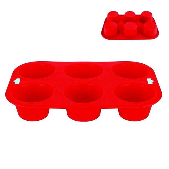 Imagem de Forma cupcake silicone p/6 unid. ref 201