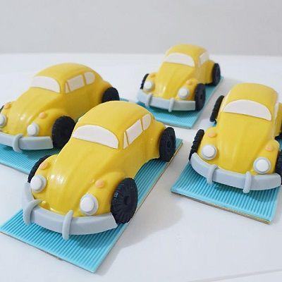 Imagem de Forma de Acetato pra Chocolate Carro Fusca 3D Fusquinha