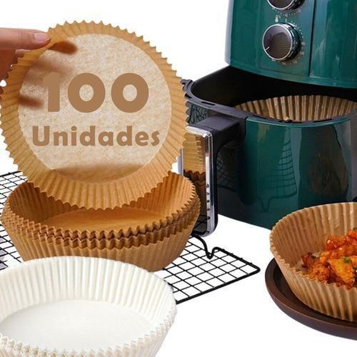 Imagem de Forma De Air Fryer 100 Unidades Grande Papel Descartável Kit