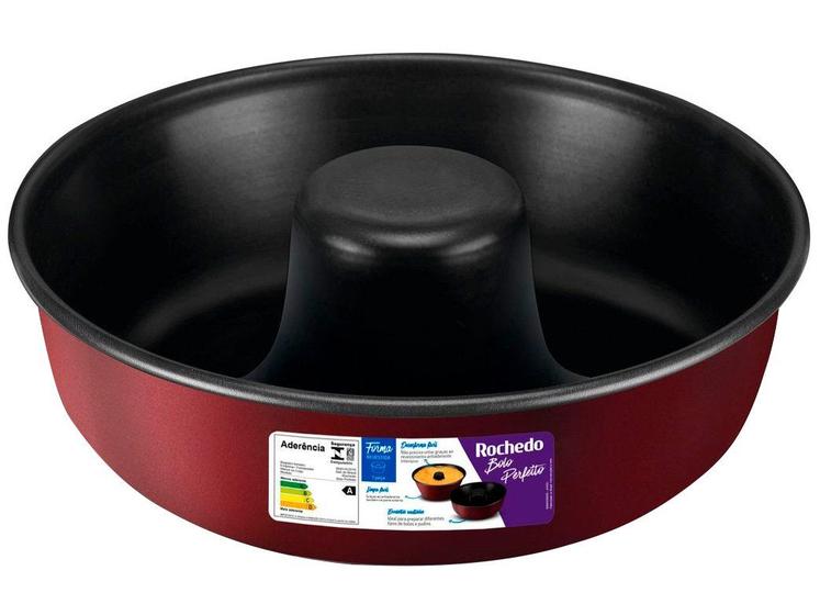 Forma de Bolo de Alumínio Redonda Antiaderente 24cm Rochedo Perfeito Menor preço em Forma de Bolo de Alumínio Redonda Antiaderente 24cm Rochedo Perfeito
