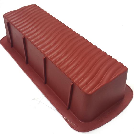Imagem de Forma De Bolo Em Silicone Retangular Frisos