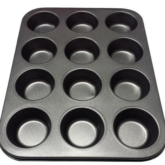 Imagem de Forma De Cupcake 12 Cavidades Com 12 Forminhas De Silicone