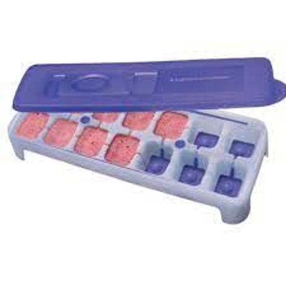 Imagem de Forma de Gelo 14 Cubos Com Pop It em Baixo de Cada Cubo Com Tampa Tupperware Original