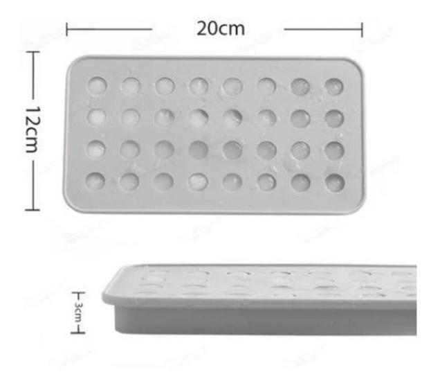 Imagem de Forma de Gelo 32 Cubos Redondos De Silicone Drinks Bebidas Free BPA