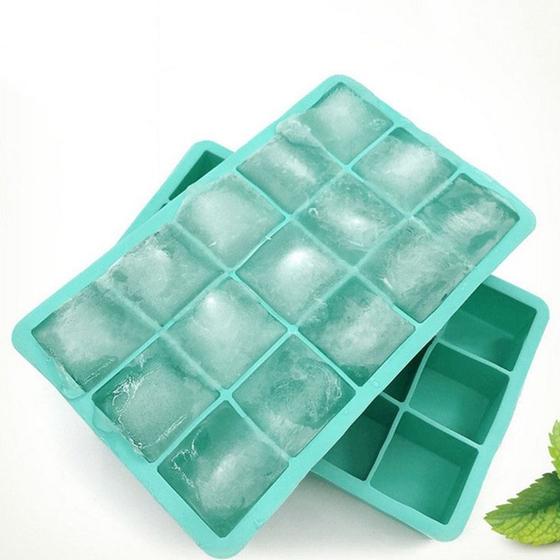 Imagem de Forma De Gelo Grande Silicone 15 Cubos Papinha e Drink