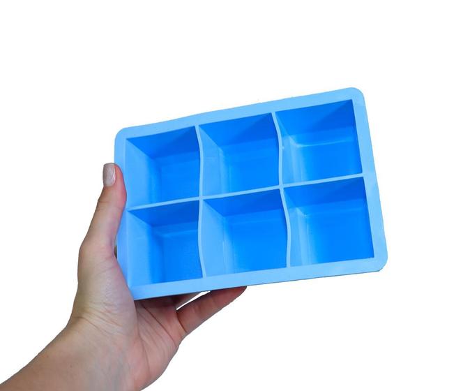 Imagem de Forma de Gelo Quadrada com 6 Cubos de Silicone