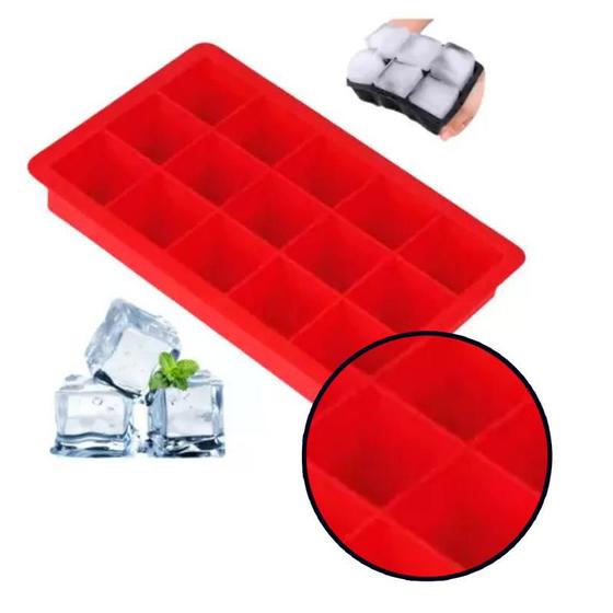 Imagem de Forma De Gelo Retangular Silicone Flexível Whisky Drink Bar Facilidade Encher Formar Freezer Fácil Tirar Casa Home Ice