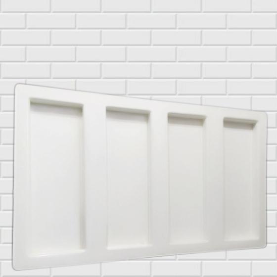 Fôrma de Gesso 3d Tijolinho Bricks Liso 25x8cm ABS 2mm Molde Para Gesso/Cimento 3d