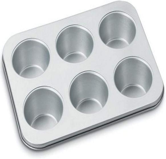 Imagem de Forma de Muffin Gigante Antiaderente com 6 Cavidades, Clássica para Chefs